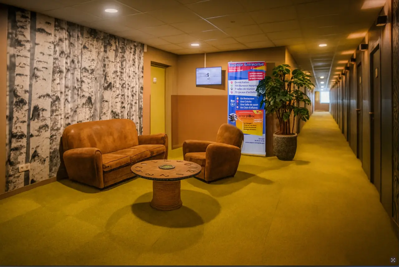 Hall d’accueil Espace Entreprise Montpellier pour domiciliés et visiteurs