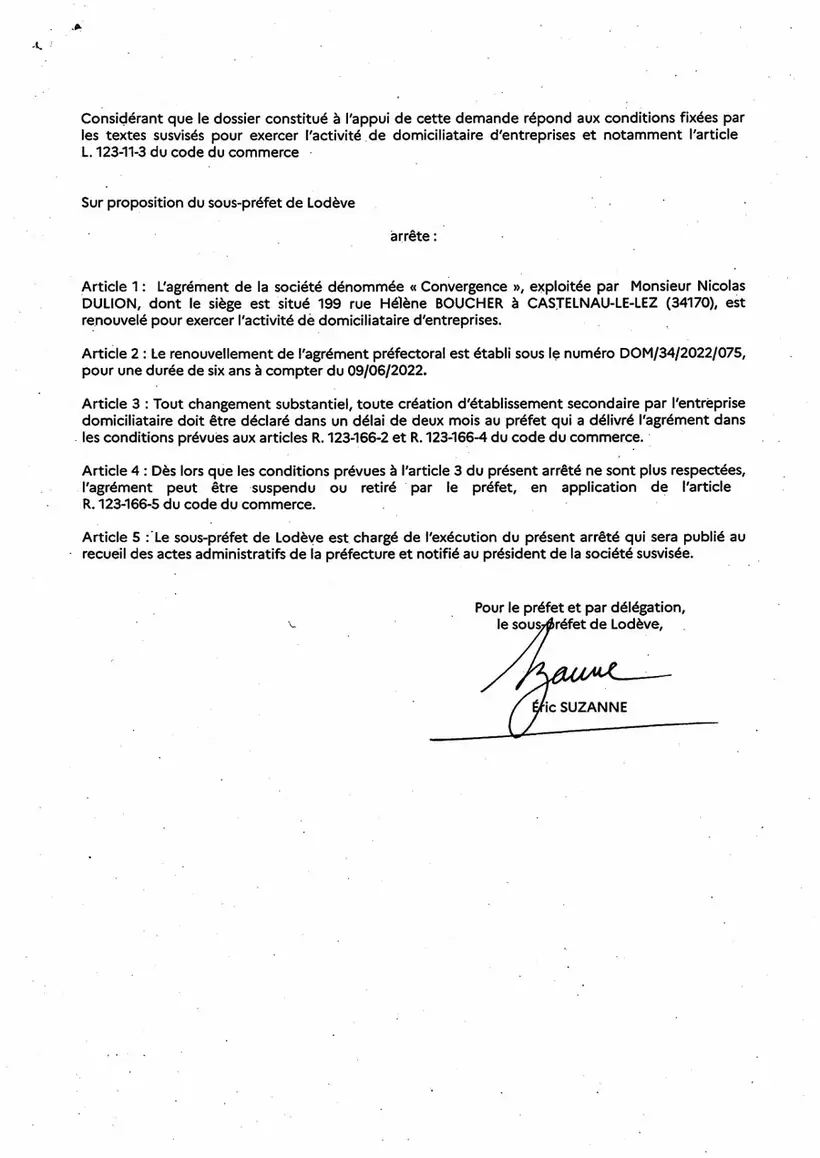 Arrêté préfectoral DOM/34/2022/075 page 2 — Préfecture de l'Hérault